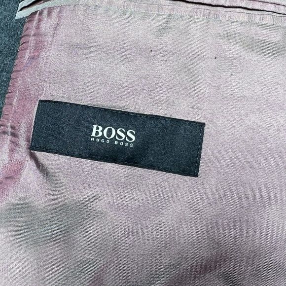 Hugo Boss Wool Blazer Men’s 48 Regular Gray Scorsese/Movie Jacket - Picture 12 of 16